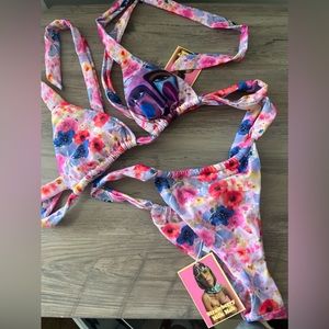 NWT strawberry milk mob bikini
